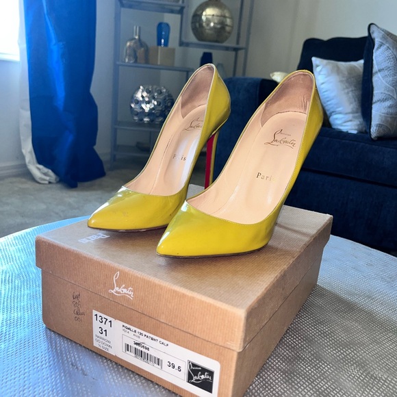 Christian Louboutin Mustard Yellow Heels - Picture 1 of 5